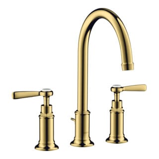 hansgrohe 3-Loch-Waschtischarmatur 180 Axor Montreux A 175mm, m H-Gr, ZugstAblGar, po gol opt