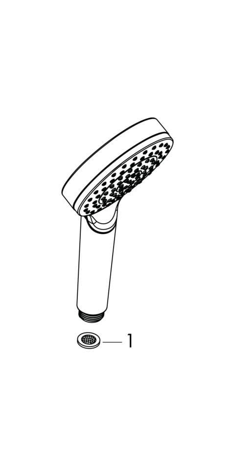 hansgrohe Handbrause Crometta EcoSmart plus 5,7 l/min, weiß/chrom