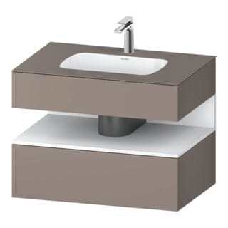 Duravit Einbauwaschtisch-Möbel-Set Qatego 80x55x60cm, we m/bas ma, Konsolen-Waschtischunterbau