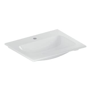 Geberit Möbelwaschtisch iCon 60x48cm, Hahnl. mit., o. ÜL, we/KeraTe