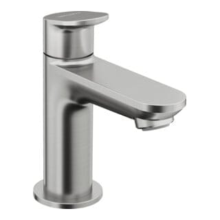 Duravit Standventil Wave Ausladung 90mm, Edelstahl gebürstet