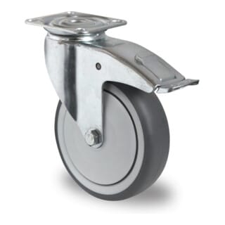 CASCOO Lenkrolle mit Totalfeststeller ø 100 mm Serie P2T2 Kugellager