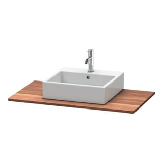 Duravit Massivholzkonsole XSquare 100x55cm, Amerik. Nussb, m 1 Ausschnitt