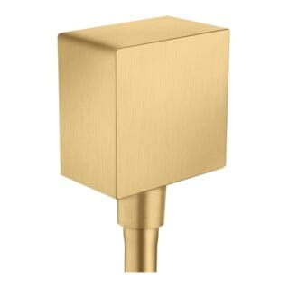 hansgrohe Schlauchanschluss Fixf Square Axor eck., m Rückflussverh., brush. gol optic