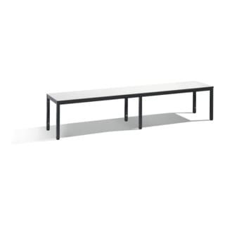 C+P Sitzbank, Basic Plus, H401xB1960xT353mm, Gestell Schwarzgrau / Dekor Weiß (8062-000)