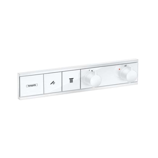 hansgrohe Fertigmontageset RainSelect UP-Thermostat, 2 Verbraucher, mattweiß
