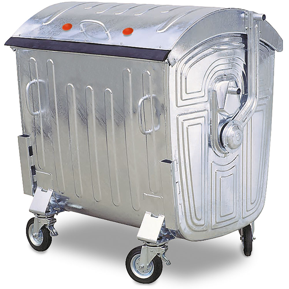 Brb 1100 Liter Müllcontainer, Stahlblech Verzinkt