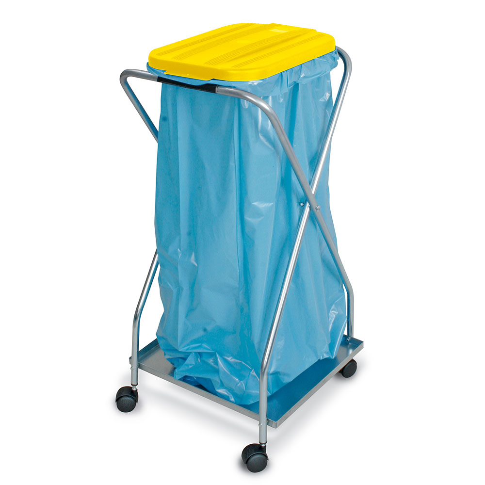 Brb Müllsackständer Mit Rollen, Für 70-120l Säcke (gelb, Einfach)