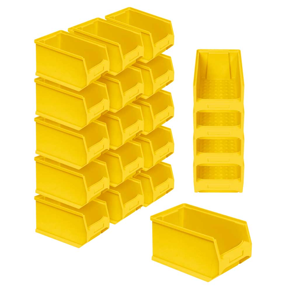 Brb 20x Sichtlagerbehälter Classic“ Fb 5, Lxbxh 170/140x100x77 Mm, Inhalt 1,0 Liter, Gelb