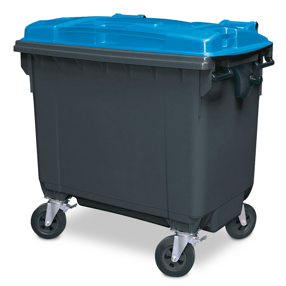 Brb Müllcontainer/mgb 770 Liter, Bxtxh 1370x775x1365 Mm, Grau Mit Farbigem Deckel (grau/blau)