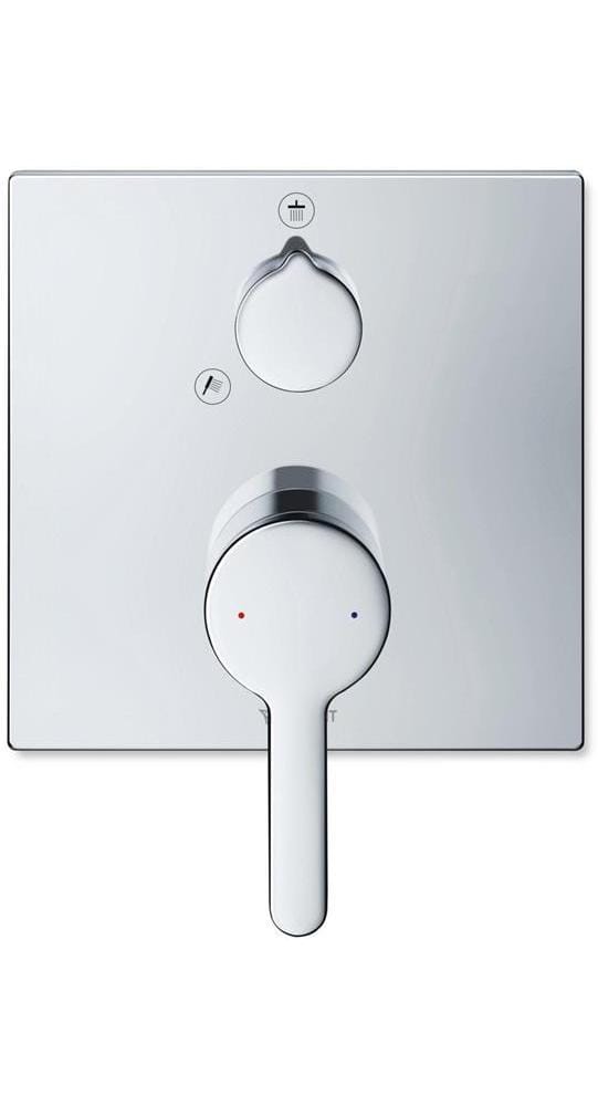 Duravit Fertigmontageset C.1 UP-Brause-Einhebelmischer, m Umstellvent., eck, chr