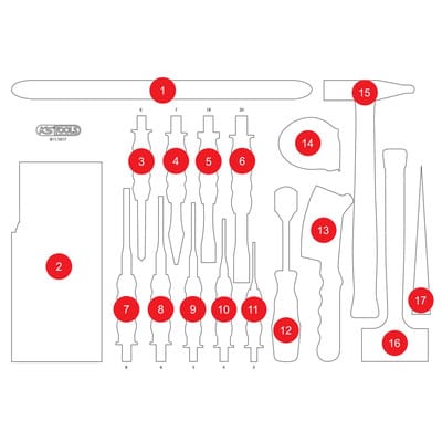 KS Tools Leere Schaumstoffeinlage zu 811.1017