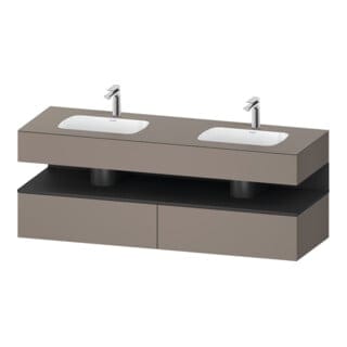 Duravit Einbauwaschtisch-Möbel-Set Qatego 160x55x60cm, Kon-WTU, B, graph m/bas ma