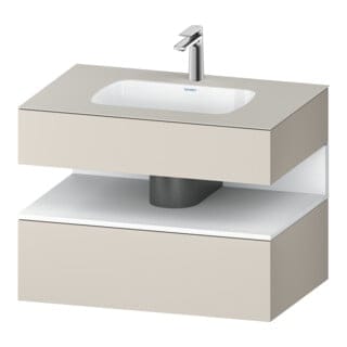 Duravit Einbauwaschtisch-Möbel-Set Qatego 80x55x60cm, we m/tau ma, Konsolen-Waschtischunterbau