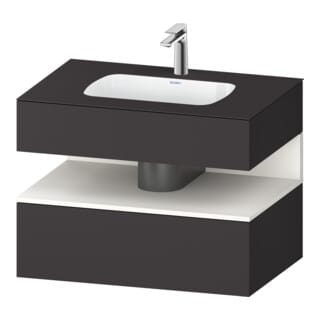 Duravit Einbauwaschtisch-Möbel-Set Qatego 80x55x60cm, w m/Gr m, Kon-WTU, Nischenb