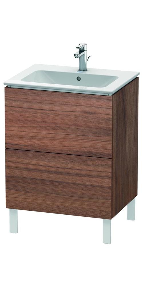 Duravit Waschtischunterschrank L-Cube 62x48,1cm, Nussb Nat, 2 Auszüge, stehend