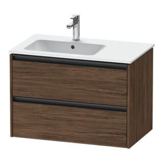 Duravit Waschtischunterschrank Ketho.2 81x48x54,9cm, f WT m B li, Nussb dkl.
