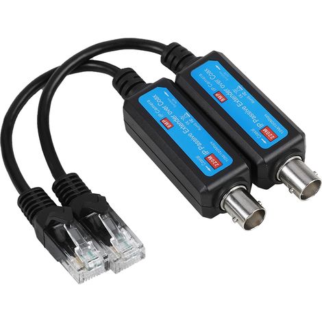 Ethernet-zu-koaxial-adapter, 1 Paar Ethernet Über Koaxialkabel, 10/100 Mbit/s 1-kanal Passiver Ip-netzwerk-koaxial-sender-empfänger-extender Für Ip-kamera-nvr