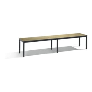 C+P Sitzbank, Basic Plus, H401xB1960xT353mm, Gestell Schwarzgrau / Dekor Eiche Sereno (8062-000)