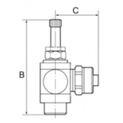 Riegler Drosselrückschlagventil, Abluftdr.Schnellverschr. G1/8, Schl.6/4