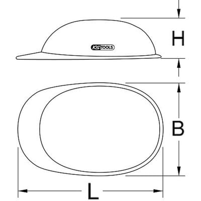 KS Tools Arbeits-Schutzhelm, rot