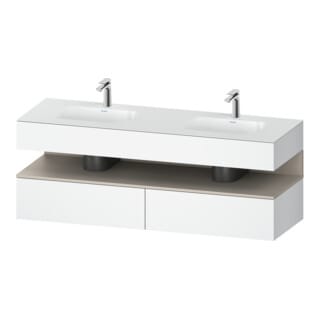 Duravit Einbauwaschtisch-Möbel-Set Qatego 160x55x60cm, Kon-WTU, Tau matt/we ma