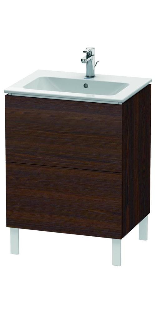 Duravit Waschtischunterschrank L-Cube 62x48,1cm, Nussb geb., 2 Ausz., stehend