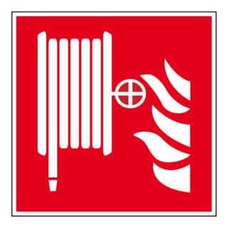 Eichner Brandschutzschild Löschschlauch 20 x 20 cm Alu