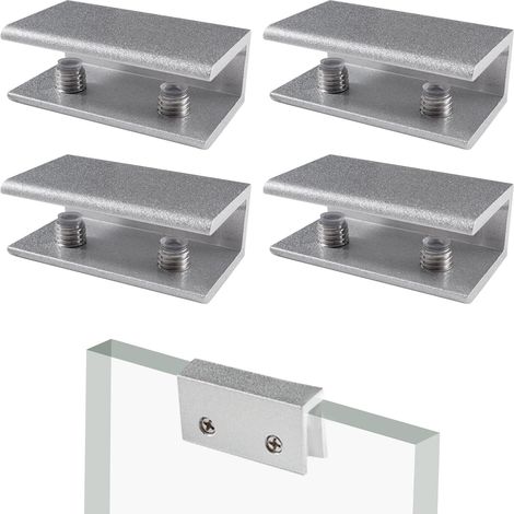 Stück 13,5 Mm Glasklemmen, Aluminiumlegierung, Verstellbare Klemmhalterungen Für Glasstärke 10–13 Mm, Gerade Form