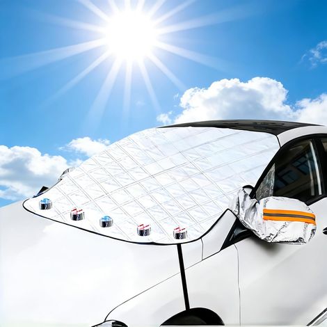 Auto-windschutzscheibenabdeckung, Winter-windschutzscheibenschutz, 5-fach Magnetisch Faltbare Universalabdeckung, Geeignet Für Die Meisten Pkw Und Suvs (160 X 116 Cm)