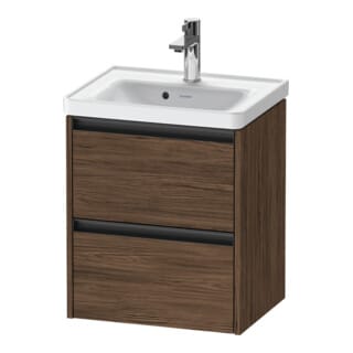 Duravit Waschtischunterschrank Ketho.2 48,4x37,5x54,9cm, 2 SBK, wd, Nussb dkl.
