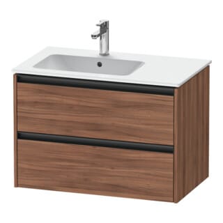 Duravit Waschtischunterschrank Ketho.2 81x48x54,9cm, f WT m Beck. li, Nussb Nat