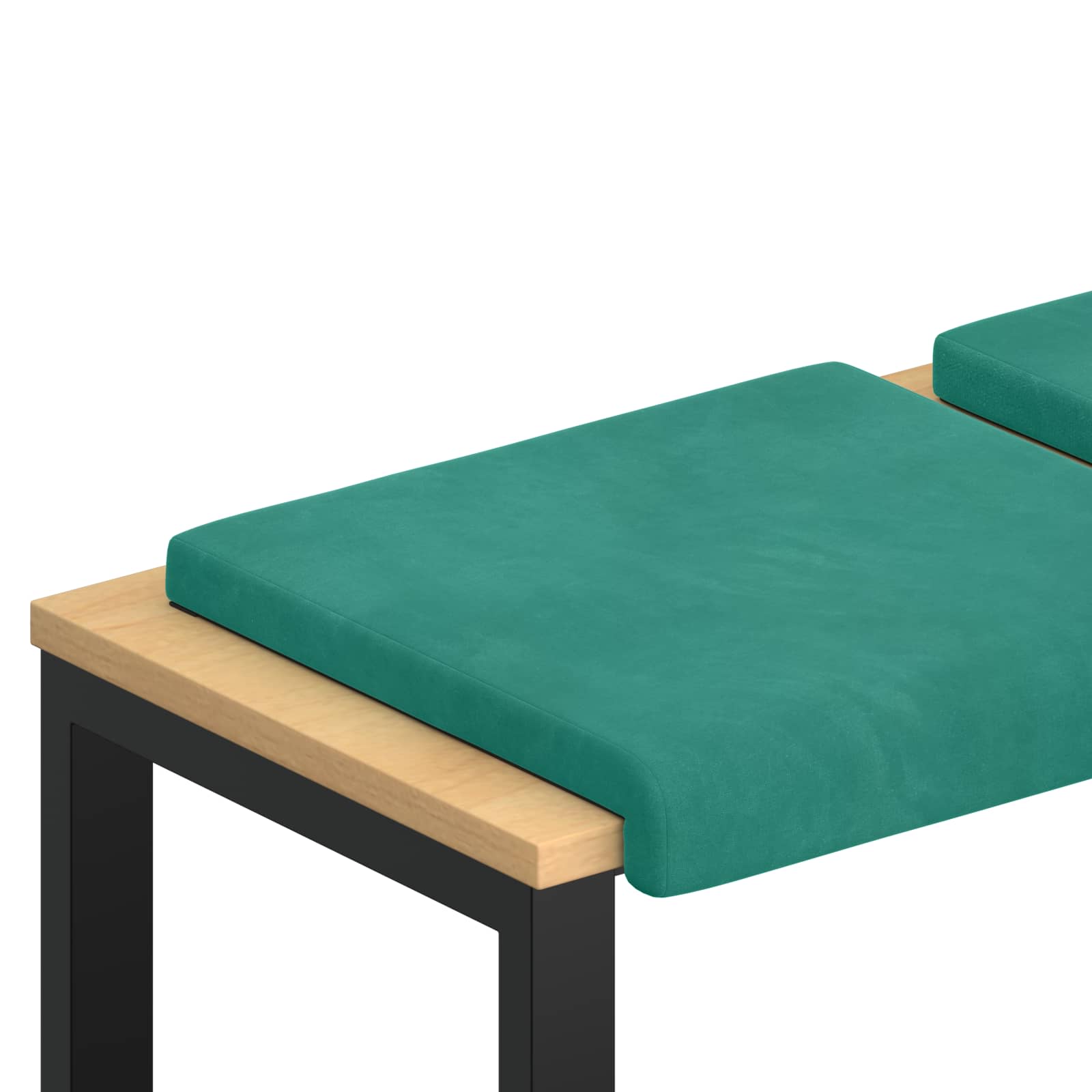 Maison Exclusive - Bankkissen 2 Stk. Samt Türkis Tiefe 35 Cm
