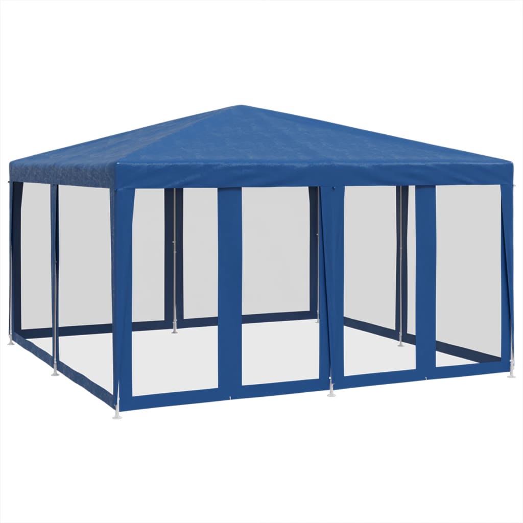Maison Exclusive - Partyzelt Mit 8 Mesh-seitenteilen Blau 4x4 M H
