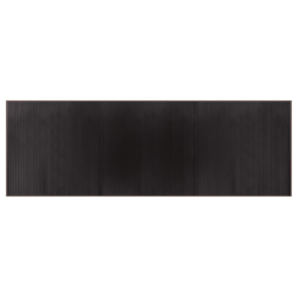 Maison Exclusive - Teppich Rechteckig Dunkelbraun 100x300 Cm Bamb