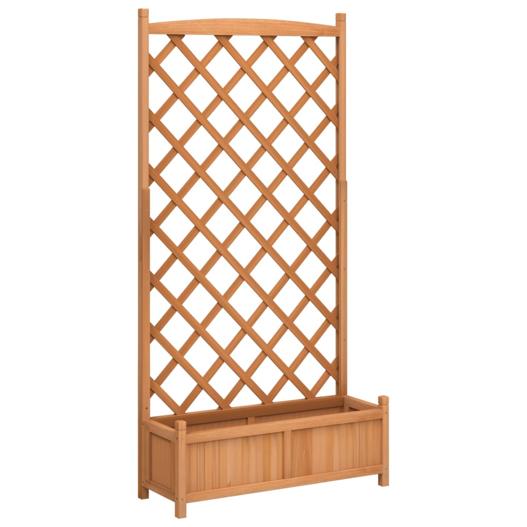 Maison Exclusive - Pflanzkübel Mit Spalier Braun 90x35x180 Cm Mas