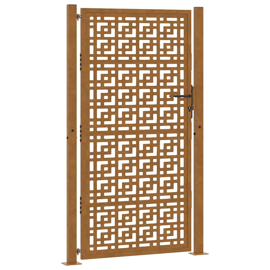Maison Exclusive - Gartentor 100x175 Cm Verwitterungsstahl Kreuzd