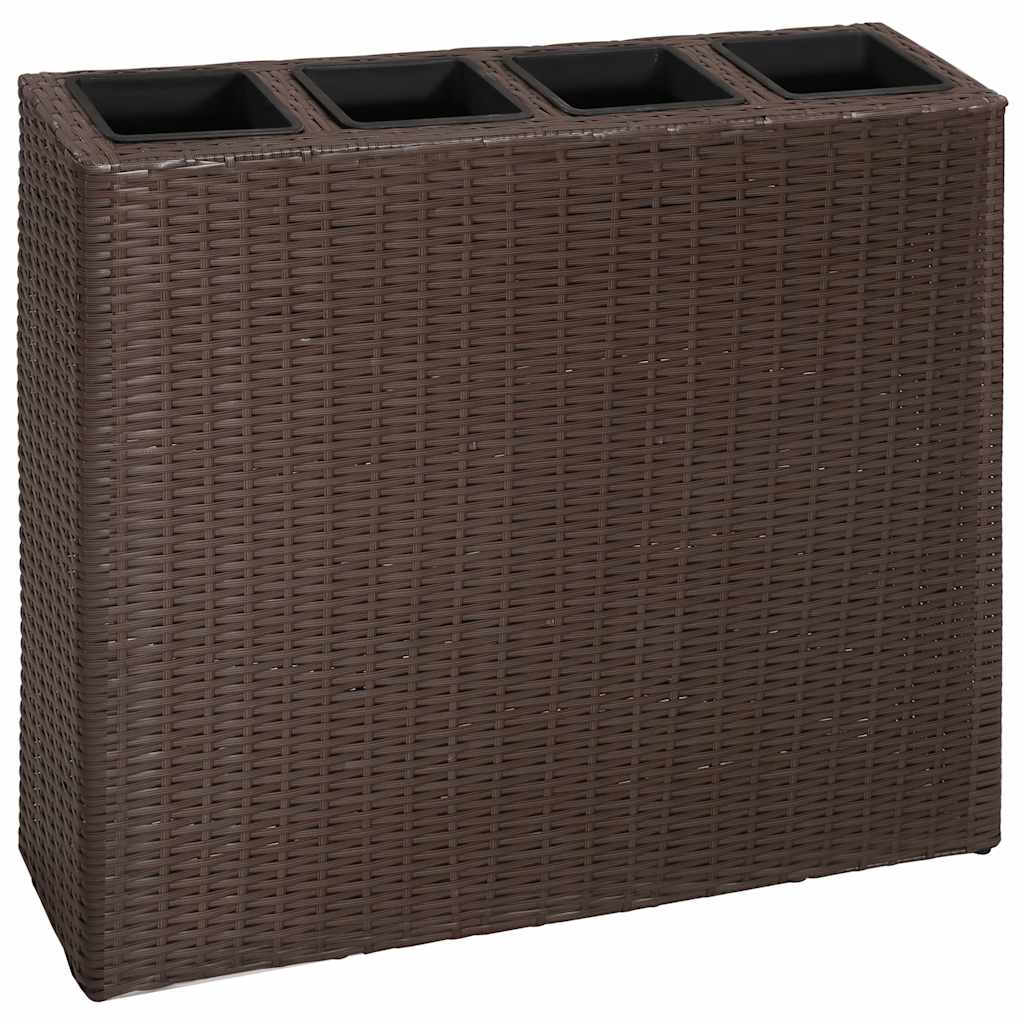 Maison Exclusive - Garten-hochbeet Mit 4 Töpfen Poly Rattan Braun