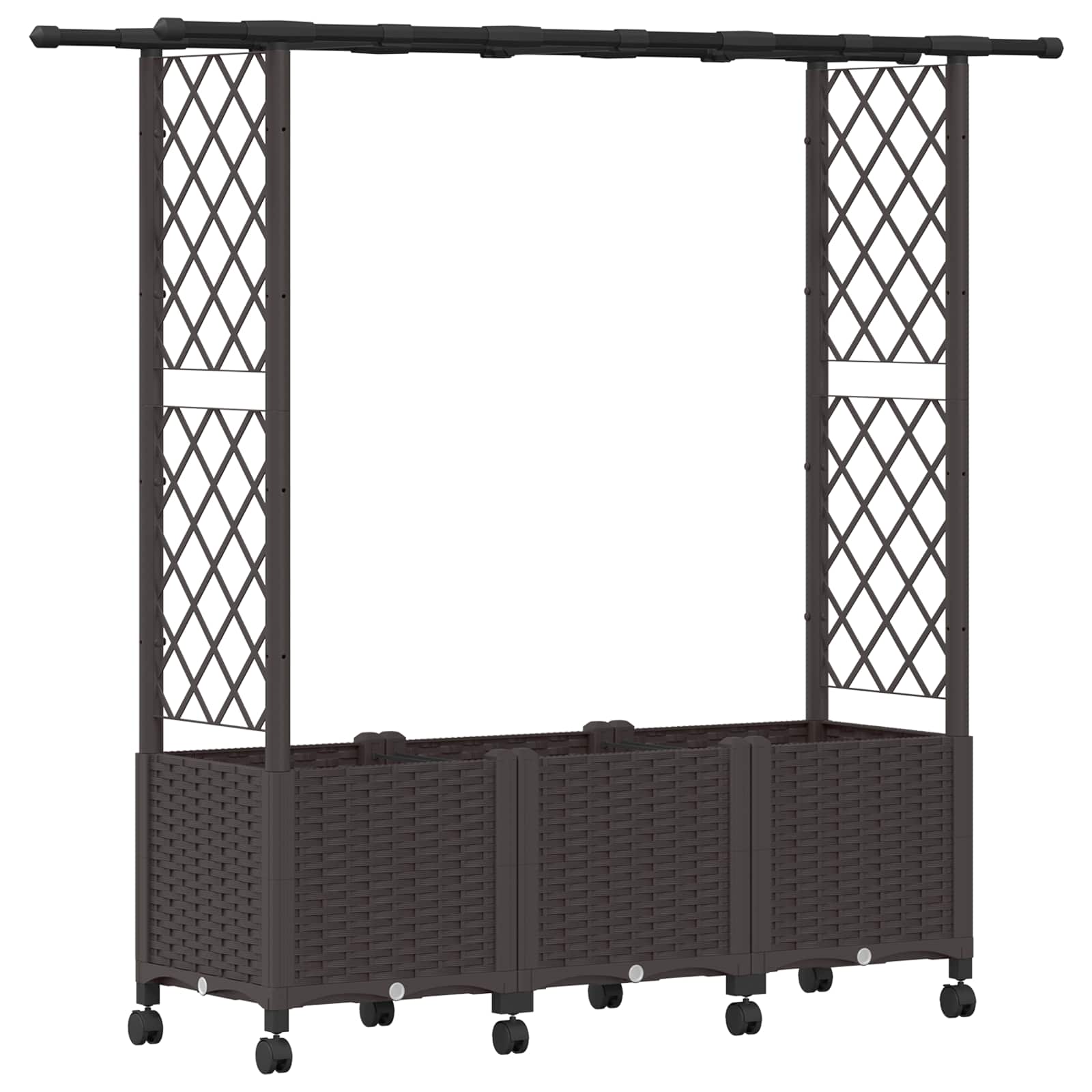 Maison Exclusive - Hochbeet Mit Rankgitter Und Dach Braun 162,5 X