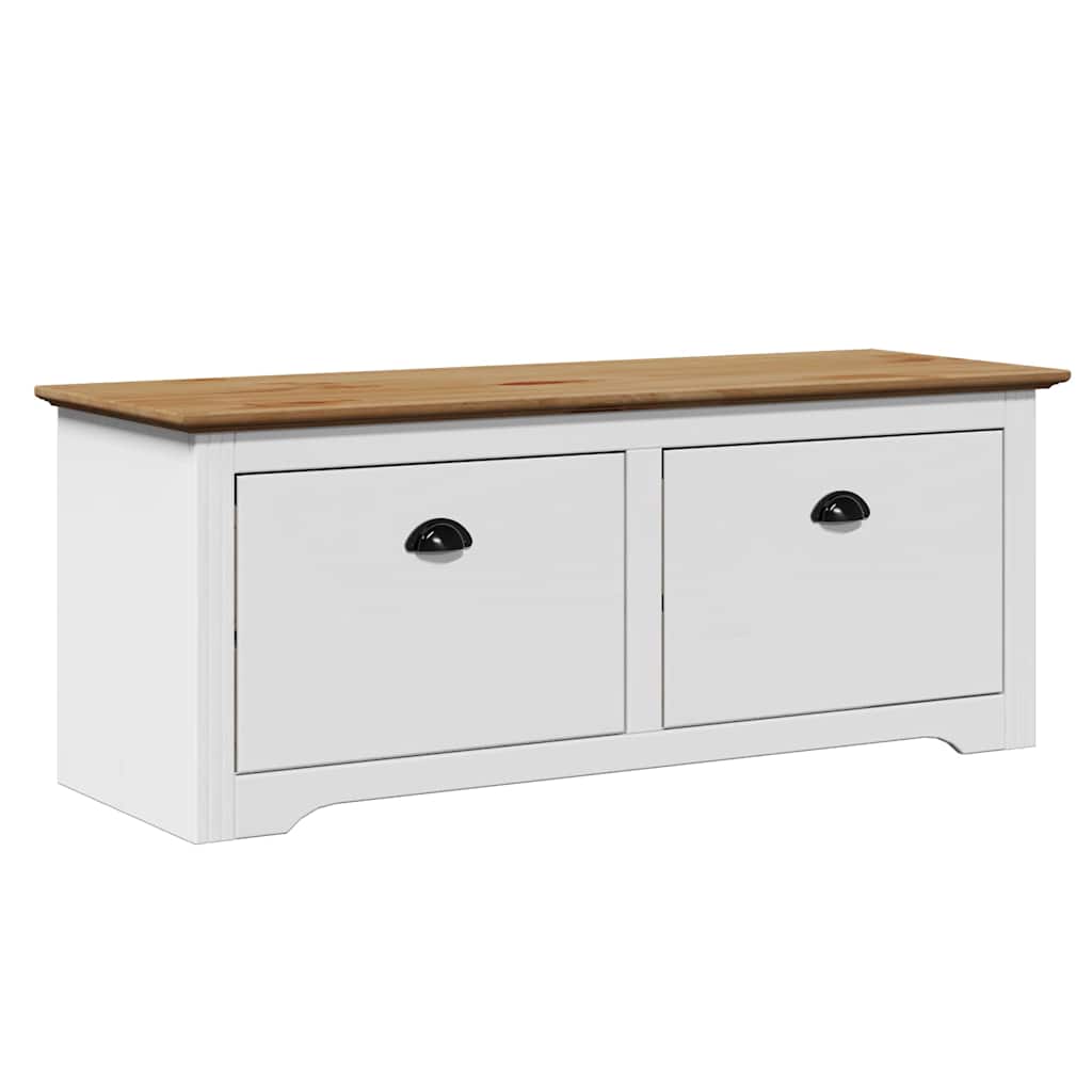 Maison Exclusive - Flurbank Bodo Weiß Und Braun 114x40x45 Cm