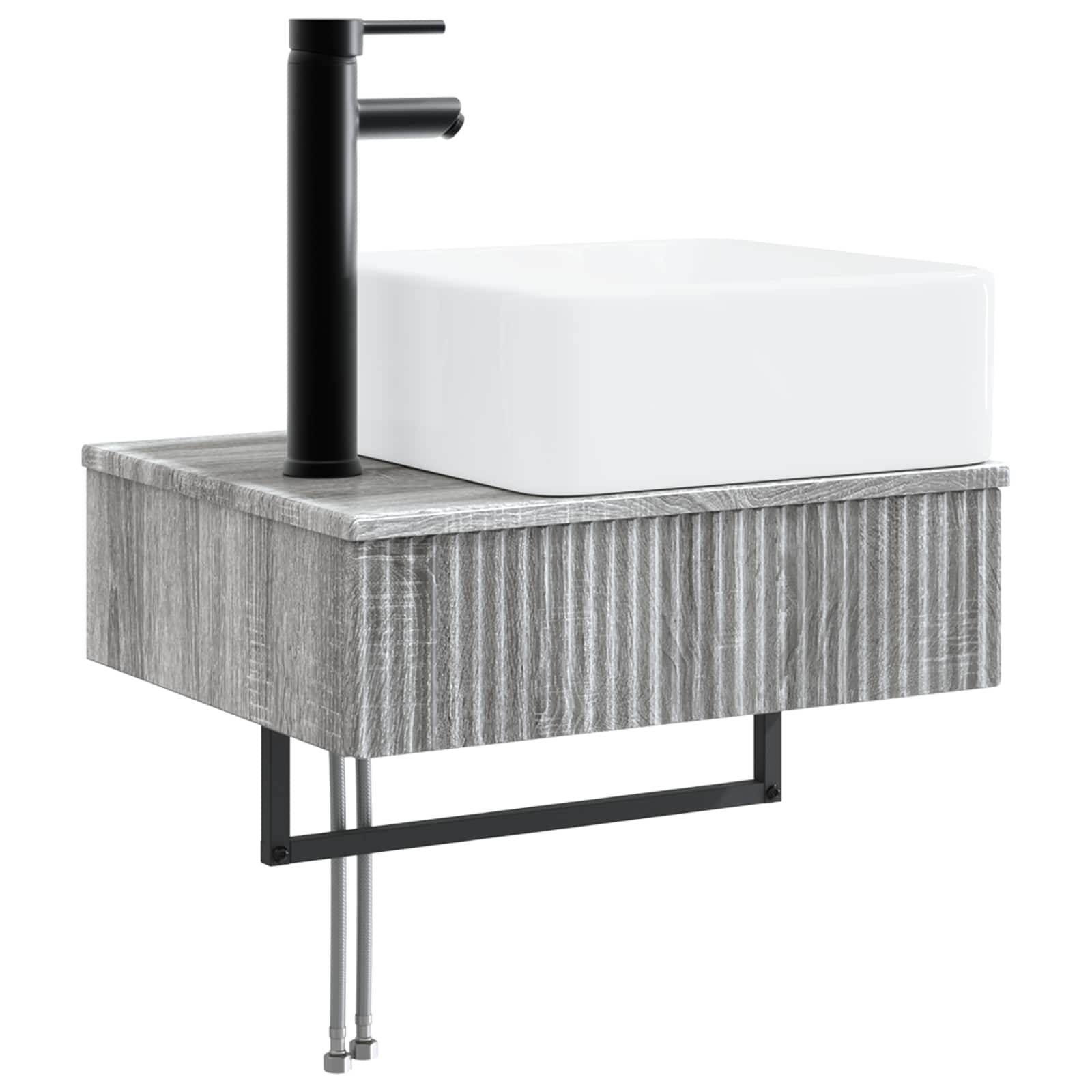 Maison Exclusive - Wandmontiertes Waschbecken Grau Sonoma 50 X 41
