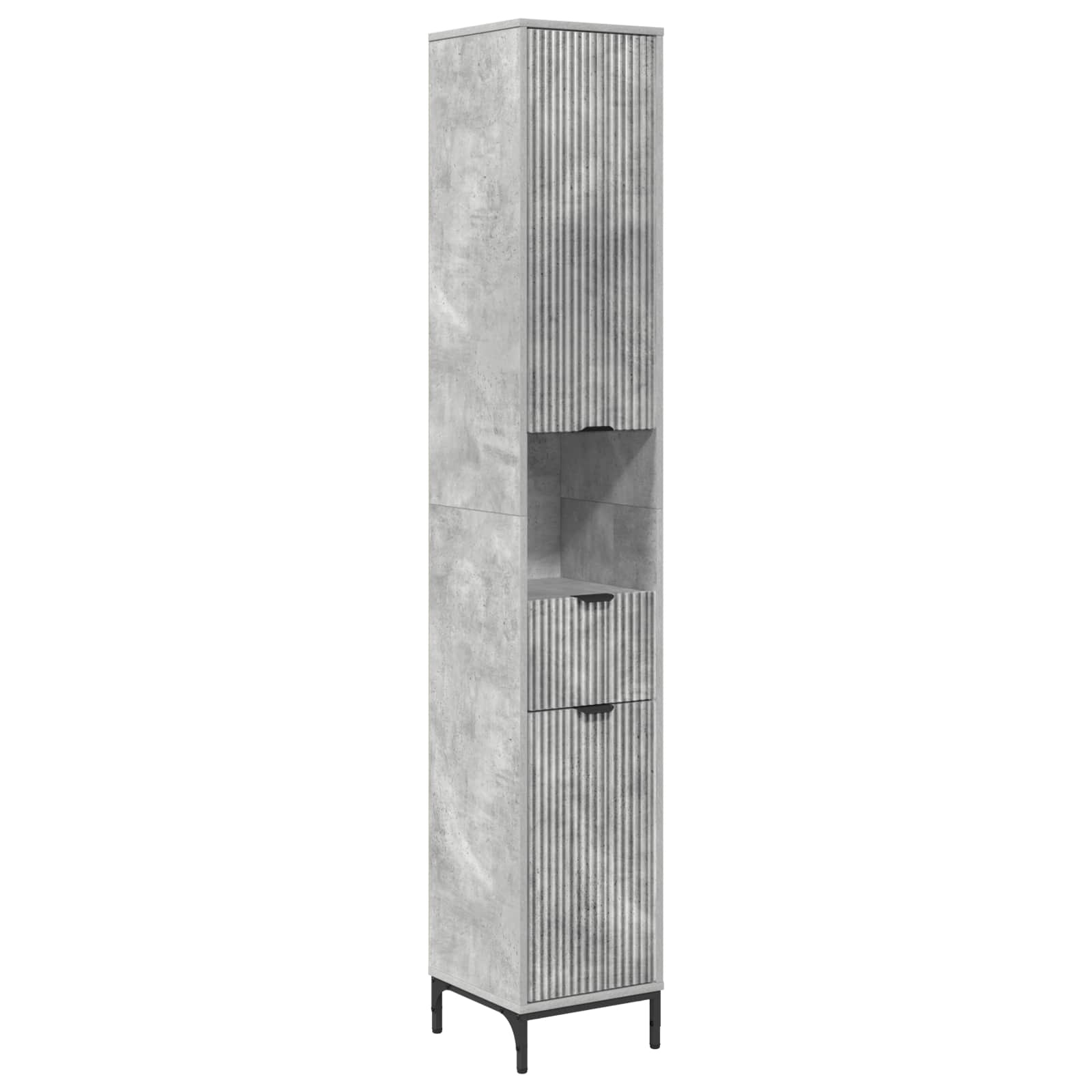Maison Exclusive - Badezimmerschrank Beton Grau 31,5 X 33 X 190 C