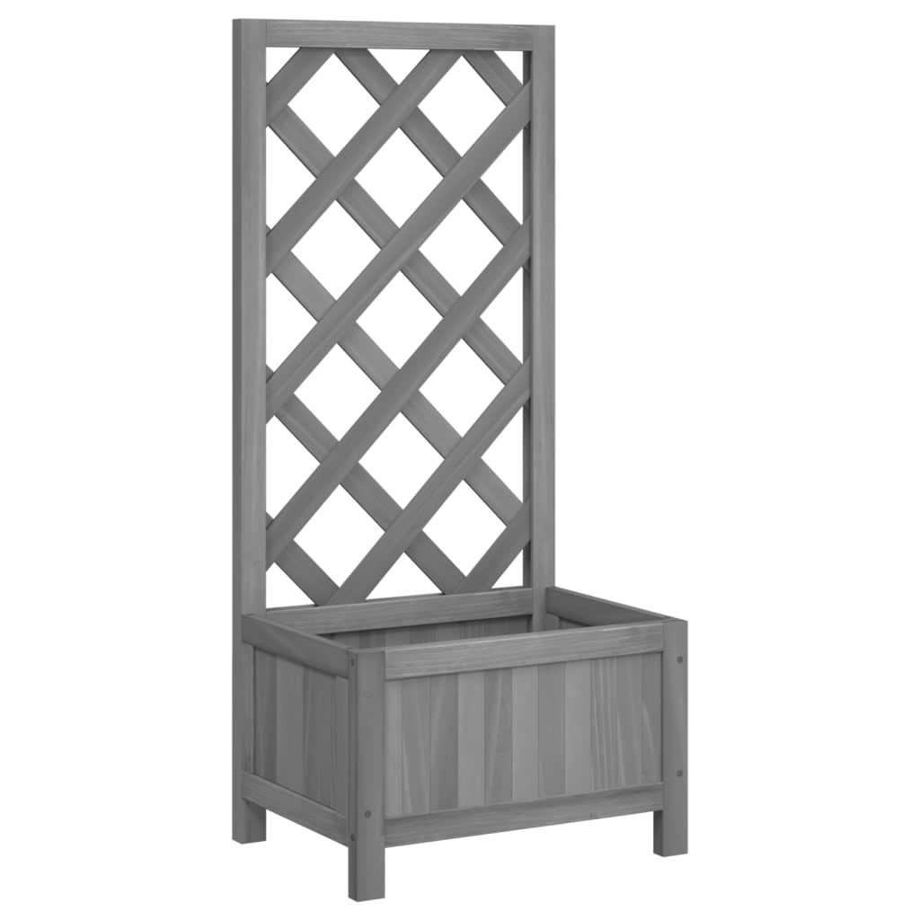 Maison Exclusive - Pflanzkübel Mit Spalier Grau 40x30x90 Cm Massi