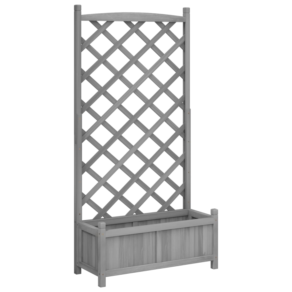 Maison Exclusive - Pflanzkübel Mit Spalier Grau 75x35x150 Cm Mass