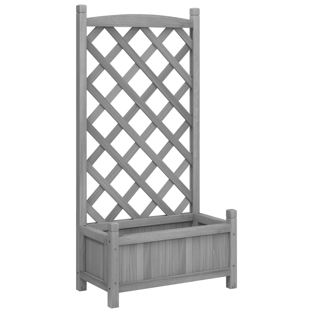 Maison Exclusive - Pflanzkübel Mit Spalier Grau 55x29,5x110 Cm Ma
