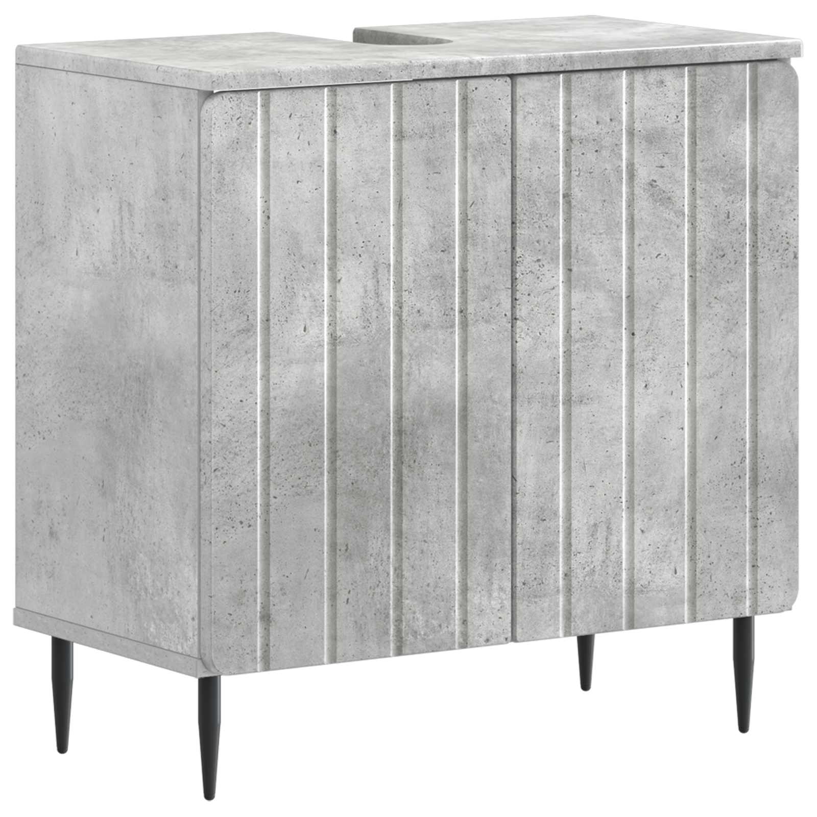 Maison Exclusive - Waschbeckenschrank Zwolle Betongrau 59,5 X 31,