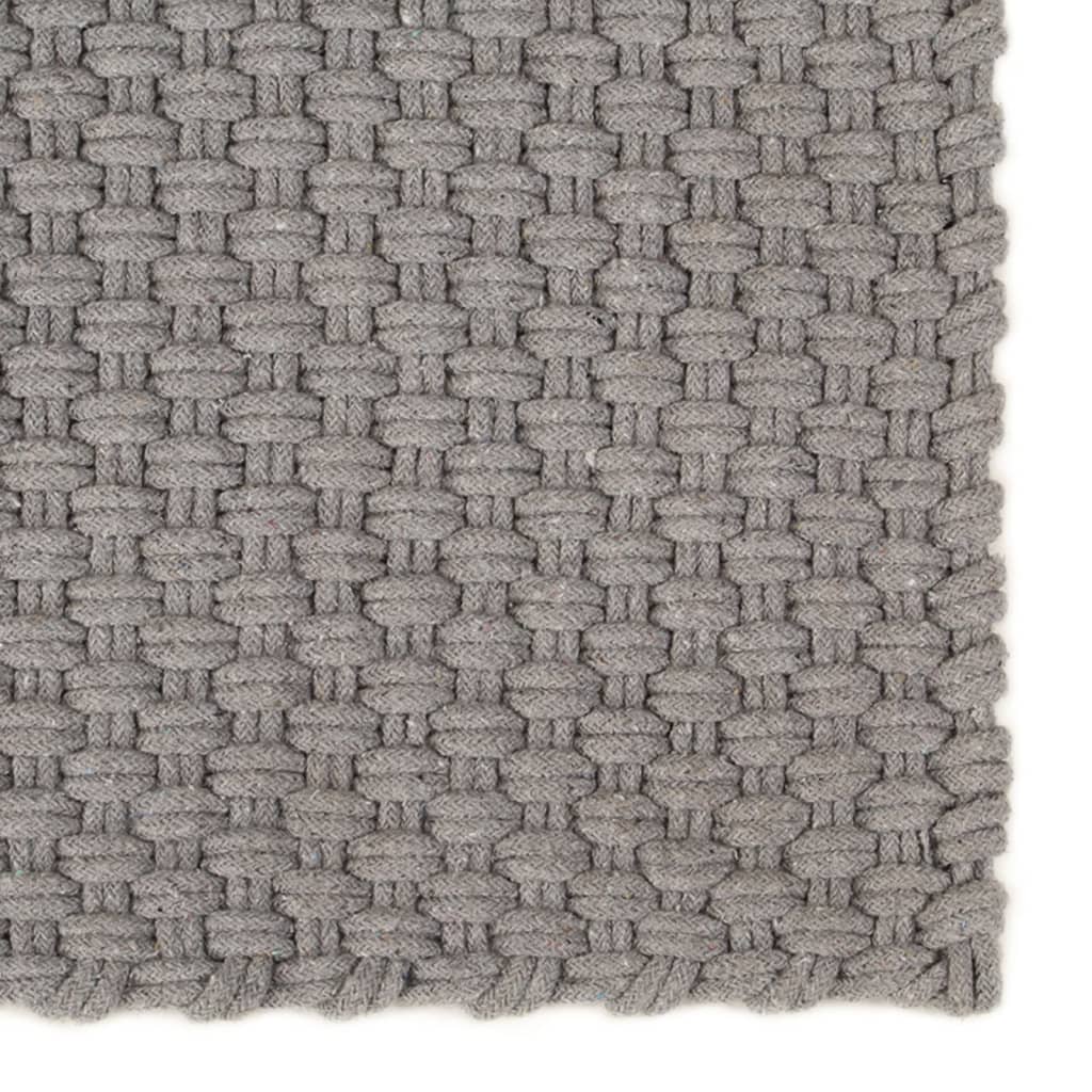 Maison Exclusive - Teppich Rechteckig Grau 160x230 Cm Baumwolle