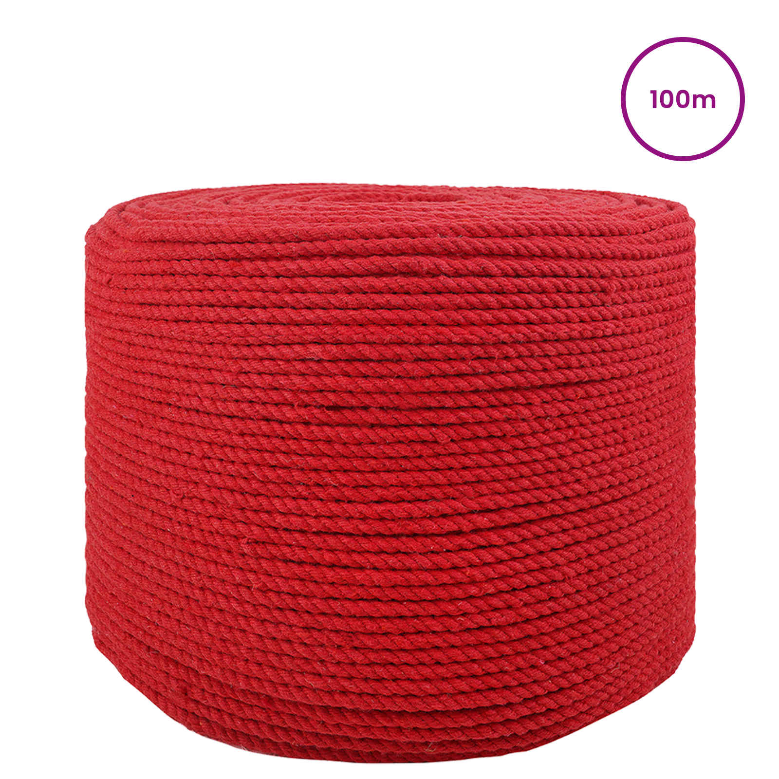 Maison Exclusive - Baumwollseil 6 Mm 100 M Rot 100% Baumwolle