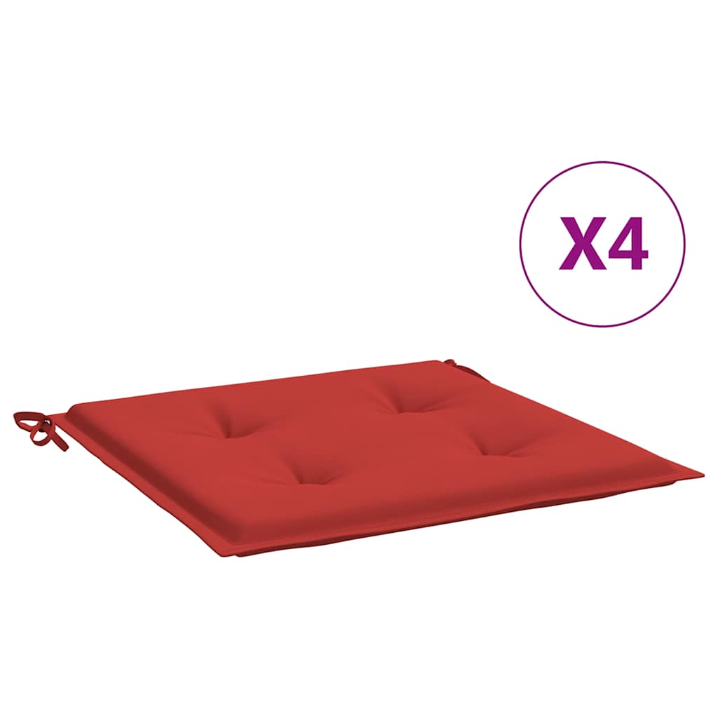 Maison Exclusive - Gartenstuhl-kissen 4 Stk. Rot 40x40x3 Cm Oxfor
