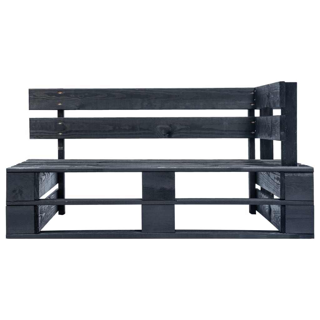 Maison Exclusive - Outdoor-eckbank Paletten Holz Schwarz